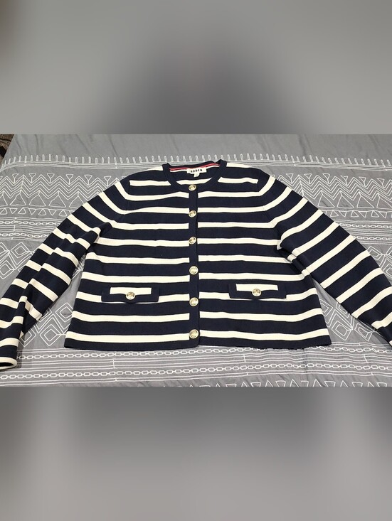 Boden Sweaters - Boden Holly Knitted Striped Cropped Jacket Size 14